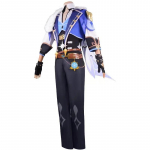 Anime m&auml;ng Kaeya Cosplay kost&uuml;&uuml;m Mondstadti r&uuml;&uuml;tlite ilus lahinguvorm Aktiivsuspidu Rollim&auml;ngu riided L-(Costume+Wig)