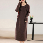 Naiste ka&scaron;miirkleit Qinghe ka&scaron;miir 30% ka&scaron;miir 70% vill s&uuml;gis-talvine ka&scaron;miir seelik pehme ja soe L tumepruun v&auml;rv