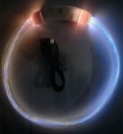LED helendav koera kaelarihm, vilkuv Rechargea helendav kaelarihm, &ouml;&ouml; kaotsiminekuvastane valgusrihm kutsikate lemmikloomatoodete jaoks 35cm