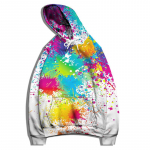 V&auml;rviline Paint Splash Unicorn Horse Print Meeste Mood kapuutsid Riietus Naiste vabaaja kapuutsiga dressipluus Euro suurus S-6XL Pullover S