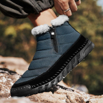 Meeste talvesaapad Karusnahaga vooderdatud soojad poolsaapad T&otilde;mblukuga Veekindlad V&auml;lisaapad Kerged Mugavad K&auml;imiseks L&uuml;hikesed saapad Meeste kingad 46 sinine