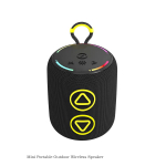 Bluetooth v&auml;lik&otilde;lar IPX6 veekindel, raske bassiga, kompaktne ja kaasaskantav TWS Bluetooth k&otilde;lar must