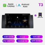 Autoraadio Android Auto Carplay BMW 5 E39 E53 X5 jaoks 1996-2004 Multimeediumipleier peakomplekt Stereo GPS Navigatsioon BT WIFI 2+32GB 1+16GB