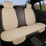 K&otilde;ikide hooaegade libisemiskindlad linasest autoistmekatted - 3/5/11 tk komplekt seljatoega, Olulised auto siseaksessuaarid, T&auml;iuslik p&uuml;hadekingitus 5Pcs/Set beež