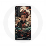 Coque Maniacase pour Samsung Galaxy S22 Plus demon slayer Tanjiro anime manga
