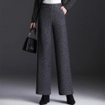 S&uuml;gis Talv Paksenenud Sirge Pantalones Naiste Laia S&auml;&auml;rega P&uuml;ksid Elegantne Kotakas K&otilde;rge V&ouml;&ouml;kohaga Soe Pantalon M hall