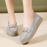 Naiste pehmed mokassiinid Lihtsad naiste mokassiinid S&otilde;idukingad Vabaaja peales&otilde;idetavad Paks tald Madalad nahast kingad Pluss suurus EU: 42 hall