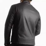 Ehtne Lambanahk 100% Ehtne K&auml;sit&ouml;&ouml; Must Biker-jakk Elegantne UUS Meeste Jakk XS must