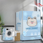 3 suuruses veekindel pesumasina kate koduseks kasutamiseks, pol&uuml;esterrulliga pesumasinale, h&otilde;bedase kattega tolmukindel &uuml;mbris S/M/L M-8-10kg