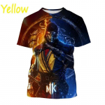 Suvine kuum m&uuml;&uuml;k Mortal Kombat m&auml;ng 3D-tr&uuml;kiga T-s&auml;rk l&uuml;hikeste varrukatega t&auml;navastiilis lahe meeste vabaaja T-s&auml;rk tees mees t&auml;navar&otilde;ivad L