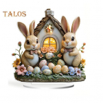 Lihav&otilde;ttemuna j&auml;nku ornament 2D lame akr&uuml;&uuml;lkaunistus Multikas j&auml;nes v&auml;rviline munade t&ouml;&ouml;laua ornament raamaturiiulile mantel TV alus B