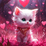 5D isetehtud teemantmaal Mosaiik Cat Fantaasia t&auml;isruudukujuline &uuml;mmargune tikand Mosaiik Loom Multikas K&auml;sitsi valmistatud kodukaunistus Full Round 20x20CM