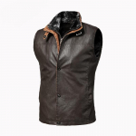 Meeste nahkjakk, varas&uuml;gisene PU vest, Euroopa ja Ameerika pluss suuruses vabaaja retro meeste mantel, t&ouml;&ouml;riiete vest XXXXXL kohv