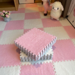 20 tk Pehme Pl&uuml;&uuml;sist Laste Vaip Beebi M&auml;ngumatt Laste Vaibad M&auml;nguasjad EVA Vaht Laste Matt Pusle &Uuml;hendatavad P&otilde;randamatid 30*30 CM 20pcs valge/roosa