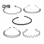 5/8/10 tk Must Metallist Peapaelad Unisex Vedru Laineline Juuksepael Libisemiskindel Spordi Juuksev&otilde;ru Meestele Naistele Treening Igap&auml;evaseks Kandmiseks 5pcs