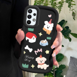 V&auml;rvitud mustriga Big Wave Edge pehmest silikoonmaterjalist Macaron telefoni&uuml;mbris, p&otilde;rutuskindel kaitsev kummist korpus Samsung Xiaomi Poco Redmi jaoks Redmi A1 Plus valge