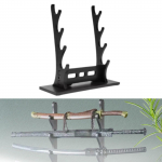 Samurai riiul M&otilde;&otilde;gahoidja Alus Toetus Keskaegne riidepuu Tanto Wakizashi Black 4 Tier