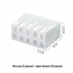 Lauaarvuti USB-laadija ja sahtliga kaablikorraldaja 5 pieces puhas