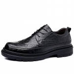 2024 Platvormkingad meestele Kingad Nahkkingad &Auml;ri-kleitkingad K&otilde;igega sobivad Vabaaja kulumiskindlad Jalatsid Chaussure Homme 44 must