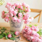 Teemanttikandid Roos t&auml;ispuuritud ruut Teemantmaaling Pojengi ristpistes m&uuml;&uuml;k Mosaiik Lilled Ristpistes Kodukaunistus Full Round 20x20CM