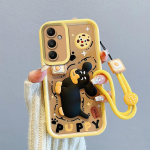 KEYSION P&otilde;rutuskindel &uuml;mbris Samsung A55 5G A35 A25 A15 jaoks kaelapaelaga, silikoonist armas 3D-joonisfilmitegelasega telefoni&uuml;mbris Galaxy A05S jaoks for Samsung A35 5G