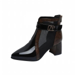 Poolsaapad K&otilde;rged kontsad terava ninaga mugavad elegantsed ehtsast nahast retrosaapad Naistele Sisukesed kingad Naiste Botines Mujer 36 pruun