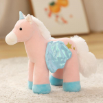 30 cm Pehme &uuml;kssarvik pl&uuml;&uuml;sist hobune m&auml;nguasi beebi rahustav magamispadi nukk looma t&auml;idisega pl&uuml;&uuml;sist m&auml;nguasi s&uuml;nnip&auml;evakingitused t&uuml;drukutele lastele 30cm