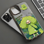 Mobiiltelefoni&uuml;mbrised iPhone 11 13 15 Pro Max 12 14 Pro Max &uuml;mbrisele iPhone 16 15 Plus 13 Pro 12 j&auml;&auml;tunud tekstuuriga maalitud koomiksililled iPhone 11 valge