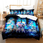 Uus 3D Kawaii T&uuml;druk Anime Puella Magi Madoka Magica Voodipesu Komplekt Multikas Anime kolmeosaline komplekt T&auml;iskasvanu Laps Magamistoa Tekikate Komplektid EU Twin 135x200cm beige