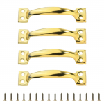 4 tk L&uuml;kandukse Sahtlite K&auml;epidemed Vibu-Kujulised Metallist Riidekapi Kapi T&otilde;mbek&auml;epidemed Rauast M&ouml;&ouml;blinupp Kodu Kaunistamiseks 3 mitmev&auml;rviline