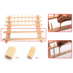 Puidust niidihoidja 60 pooli kokkupandav niidihoidja tikkimiseks &otilde;mblemiseks juuste punumiseks