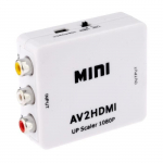 RCA AV-HDMI-muunduri mini-komposiit-CVBS-HDMI-muundur AV2HDMI-muundur 1080P valge