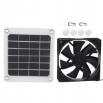 6V 10W v&auml;lise p&auml;ikesepaneeli v&auml;ljalaskeventilaatori USB laadimine kasvuhoone kanamaja jaoks valge