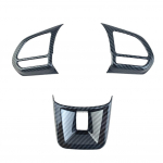 3 tk / komplekt ABS-auto roolinupu kaane kleebis sisekujundus s&uuml;sinikkiust MG5 MG6 MG HS ZS auto stiili jaoks must