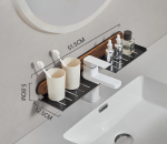 p&auml;hkel WC kraanikauss peegel riiul segisti pesukausi kraanikauss seinale paigaldatavad hoiuriiulid vannitoariiul WC k&ouml;&ouml;giriiul ilma puurimiseta valge