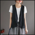 Outer Wear Large Size Vest Naiste suvine &otilde;huke vest varrukateta vest 5XL must