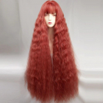 40In s&uuml;nteetiline pikk lokkis parukas valge roosa pruun oranž Lolita Cosplay naiste juuste parukas igap&auml;evaseks peoks roosa