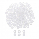 100 tk. praktiline hingedega plastkruviga kokkuklapitav kaitsekork nupp mutrid kattepoldid kaitsevad m&ouml;&ouml;blit v&auml;liskaunistusega riistvara valge