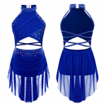 Lapsed, t&uuml;drukud, l&uuml;&uuml;riline tantsuetendus, kost&uuml;&uuml;m, iluuisutamine, ballett, v&otilde;imlemine, trikoo kleit, varrukateta kivist tantsuriided 9-10 Years