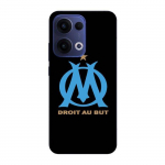 Coque de t&eacute;l&eacute;phone - Maniacase - Oppo Reno 13 5G - Silicone - Logo OM Olympique de Marseille - Noir