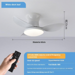 25-tolline 36-tolline laeventilaator valgusega LED 3 v&auml;rvi 6 kiirust DC mootoriga ventilaator puldiga madala laega dekoratiivventilaator valgustusega 25 inches white