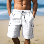 Meeste spordipuuvillane linane vabaaja l&uuml;hikesed p&uuml;ksid vabaaja pidžaama taskuga jooksmiseks l&uuml;hikesed p&uuml;ksid L