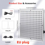 LED punase valguse teraapia paneellamp n&auml;o vananemisvastaseks nahahoolduseks ilu 225 LED-valgust keha valu leevendamine f&uuml;sioteraapia t&ouml;&ouml;riistad EU Plug