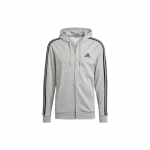 Adidas Essentials Fliis Kolm Triipu T&auml;ispikk t&otilde;mblukuga Huppar Meeste hupparid Hall GK9034 XXL