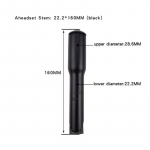 M&auml;giratta juhtraud kahvli kaelatoru alumiiniumsulam maanteeratta v&otilde;imendi m&auml;giratta t&otilde;sturi osad stemmid jalgratta juhtrauad black 22.2mm