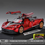 1/32 m&otilde;&otilde;tkava Pagani Huayra BC mudel survevalatud metallist v&otilde;idus&otilde;iduauto s&otilde;idukimudel simulatsioonheli ja valgusega laste m&auml;nguasi kingitus punane