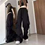 Beežid Hip Hop Cargo p&uuml;ksid Naistele Harajuku Y2K Vintage Baggy Streetwear Oversize laia s&auml;&auml;rega langevarjup&uuml;ksid Naiste Korea mood XXL