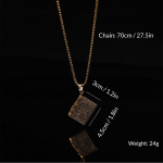 Uus H&otilde;bedane Vanaaegne Rist Piibli Raamatu Ripats Kaelakee Meestele ja Naistele