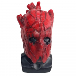 Anime Dorohedoro Shin Heart Punane Mask Cosplay Kost&uuml;&uuml;m Hirmutav Verine Latekskiiver Luksuslik T&auml;iskasvanute Unisex Halloweeni Rekvisiit punane