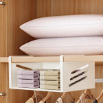 Carbon Steel under Shelf Closet Organizer Basket, Hanging Holder for Cabinet, Desk, Kitchen, Home, 26cmx23cmx13.5cm